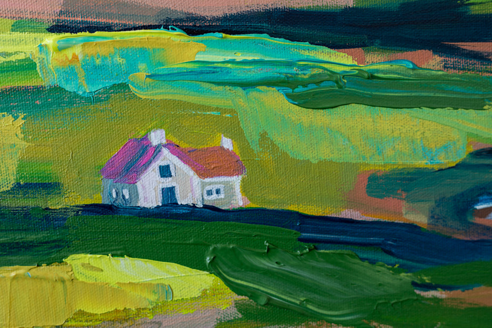 A House on the Shore, 36x24 inches