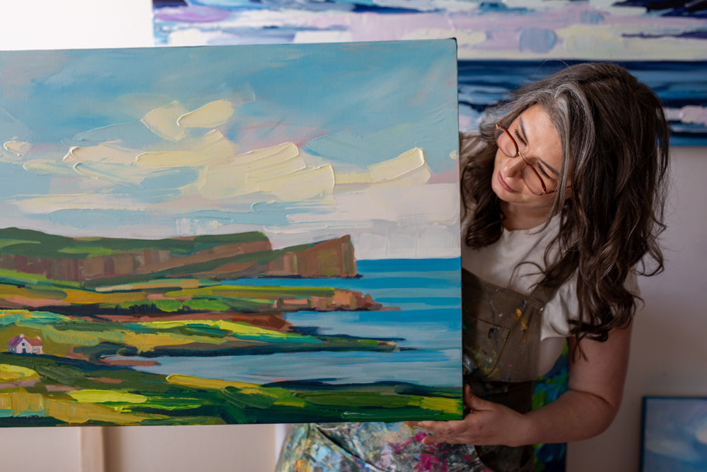 A House on the Shore, 36x24 inches