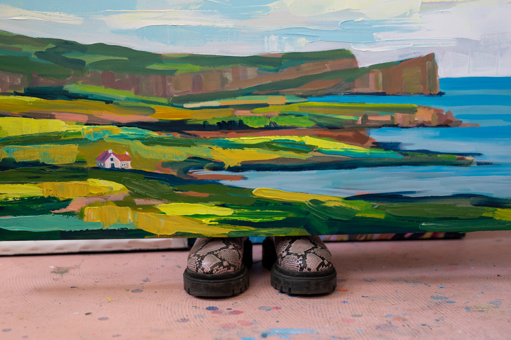 A House on the Shore, 36x24 inches