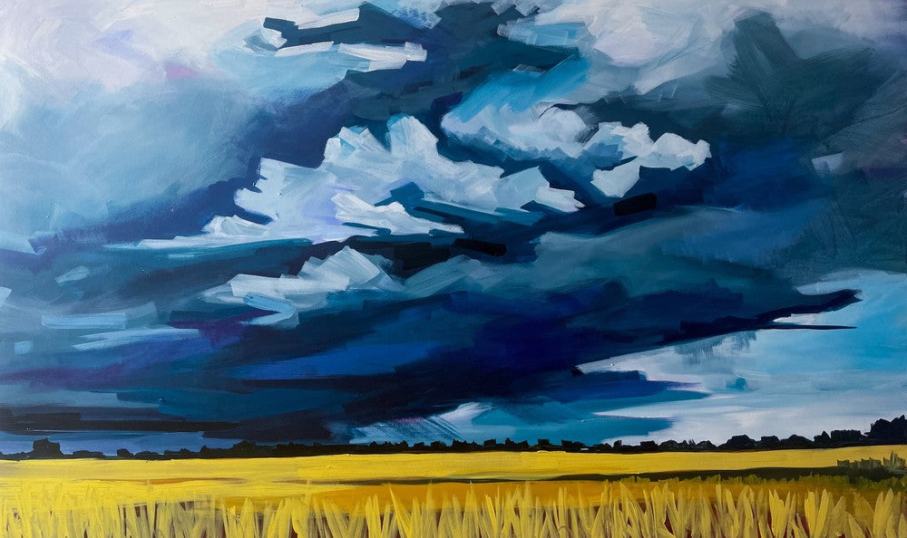 Canola Storm, 36x60 inches