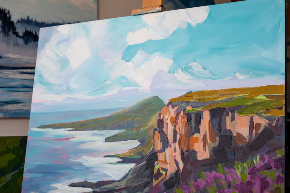 Cliffs of Heather, 48x36 inches