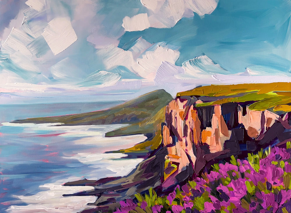 Cliffs of Heather, 48x36 inches
