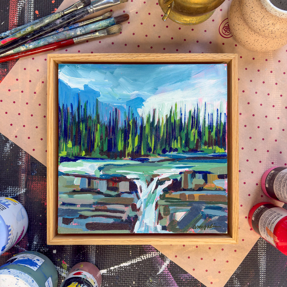 Crescent Falls, 10x10, Framed