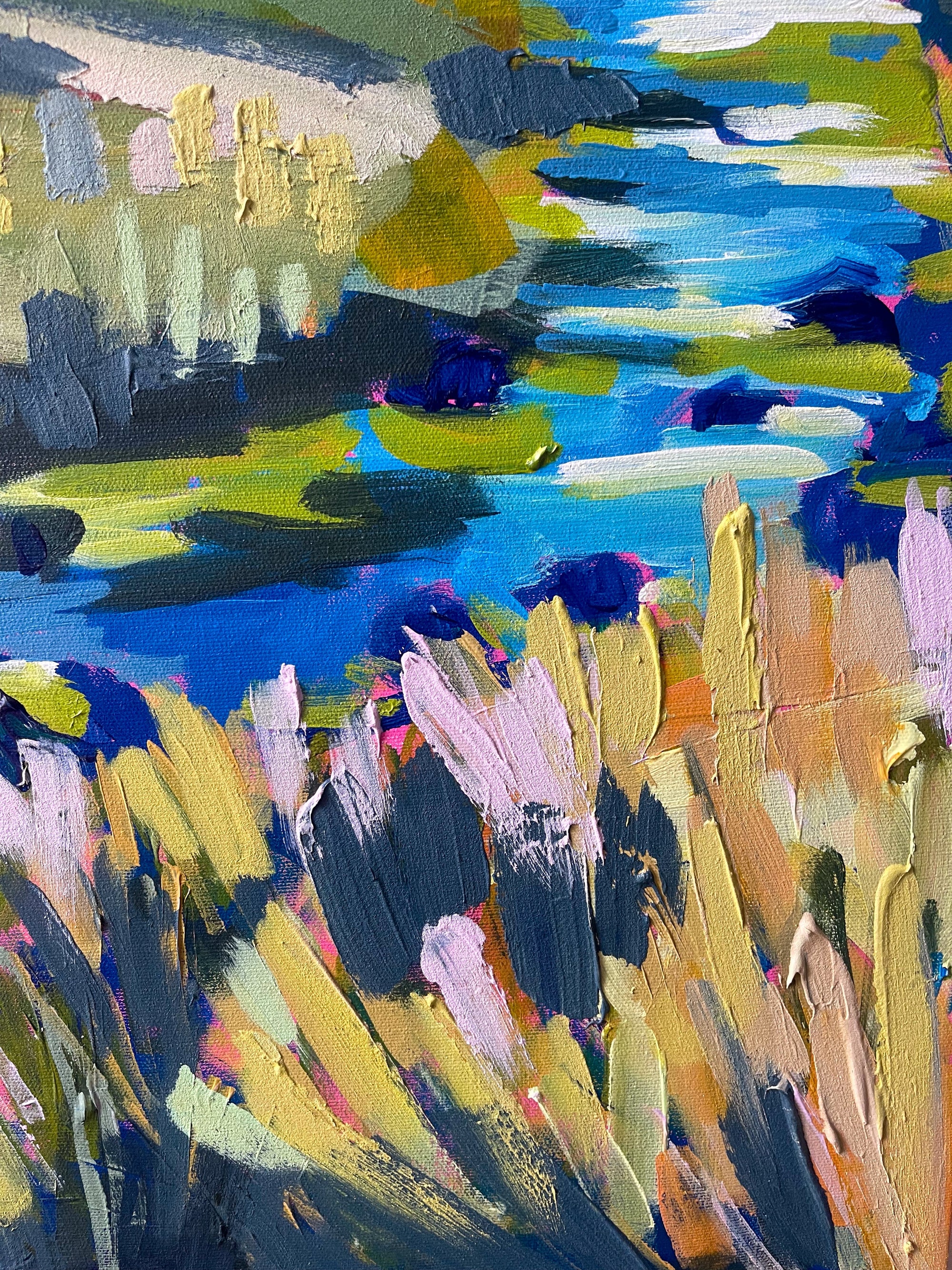 Hike at Chester Lake, 24x36 inches