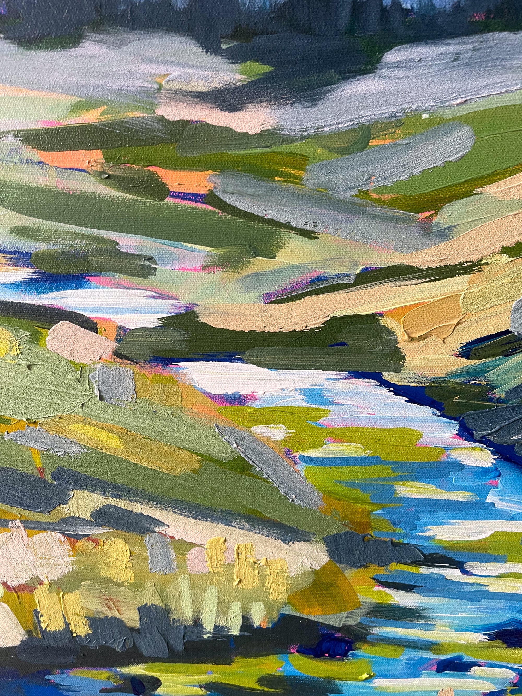 Hike at Chester Lake, 24x36 inches