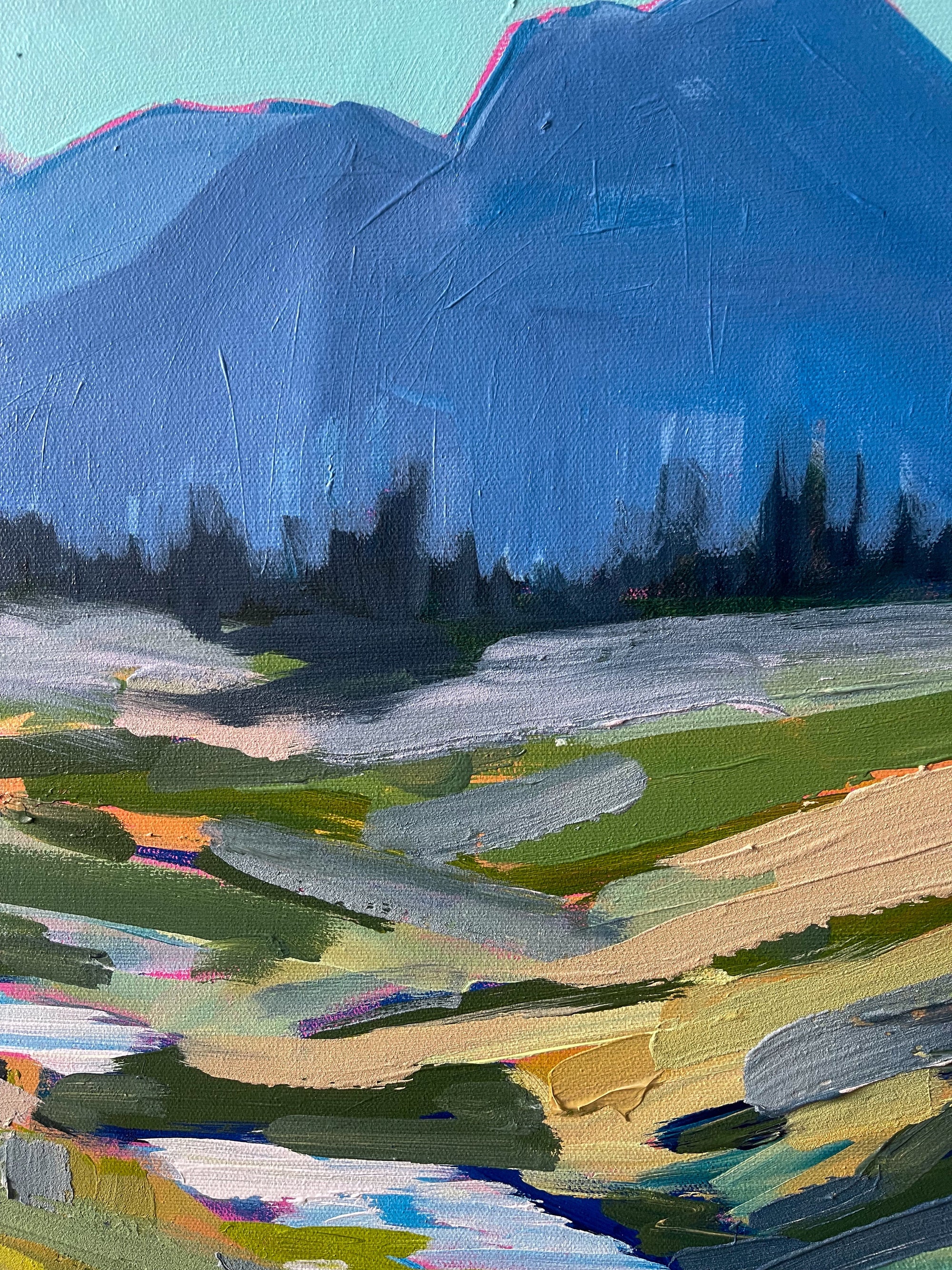 Hike at Chester Lake, 24x36 inches