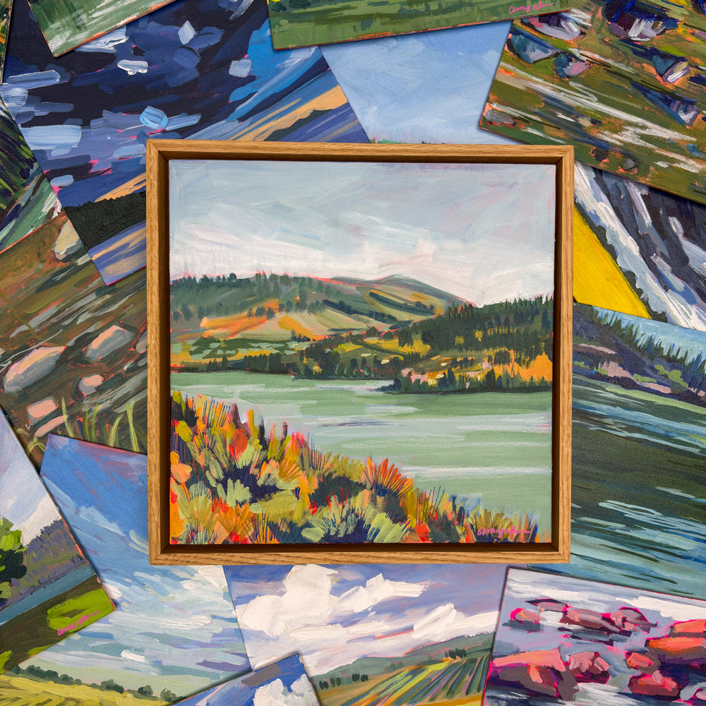 Kalamalka Lake, 12x12, Framed