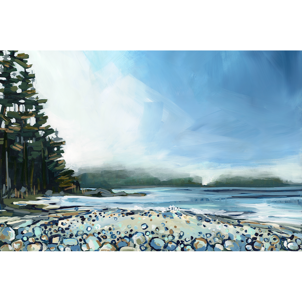 Little Beach, Ucluelet I | 36x48 with 2" Border | Embellished Print