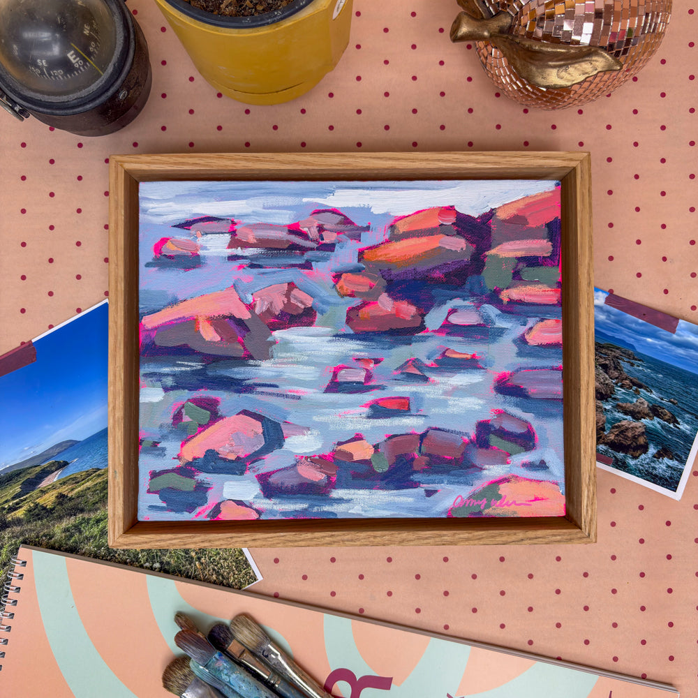 Ocean Rocks, 8x10, Framed