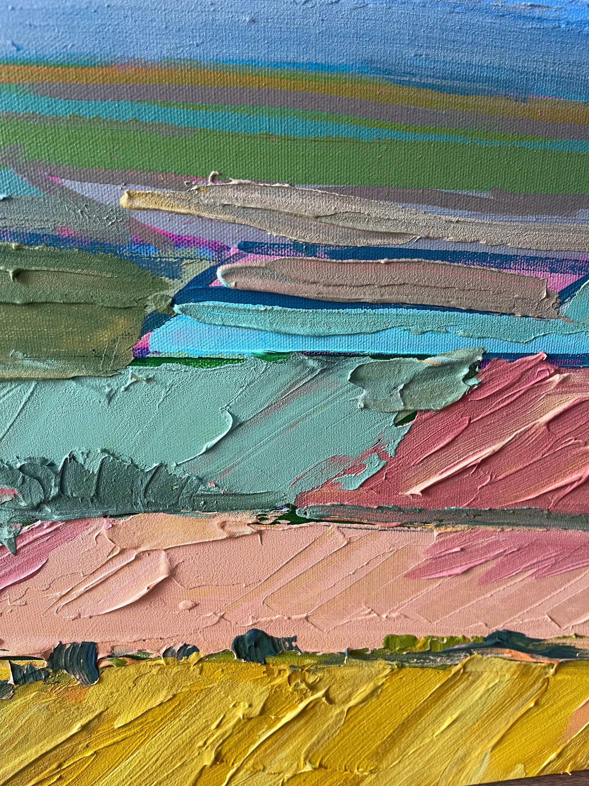 Patchwork Fields, 36x24 inches