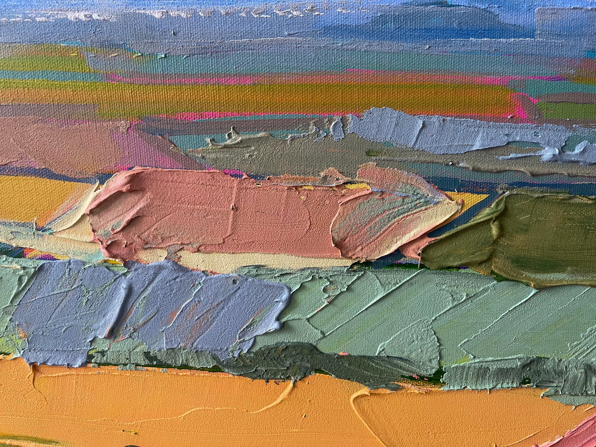 Patchwork Fields, 36x24 inches
