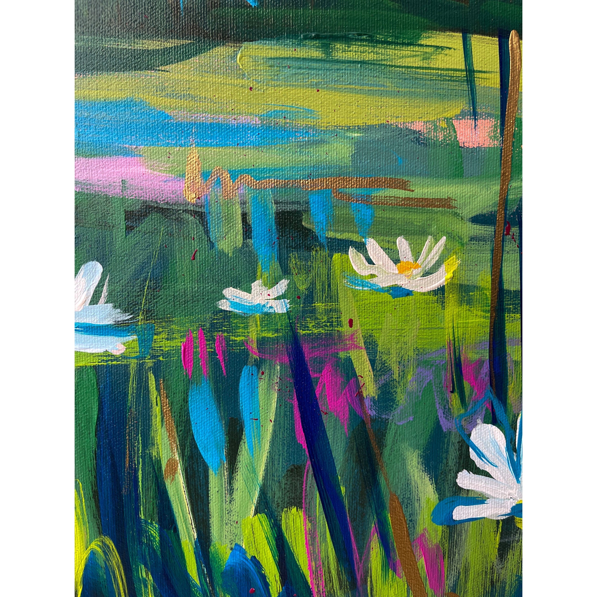 Blooming, 24x72-Original Painting-Amy Dixon Art + Design