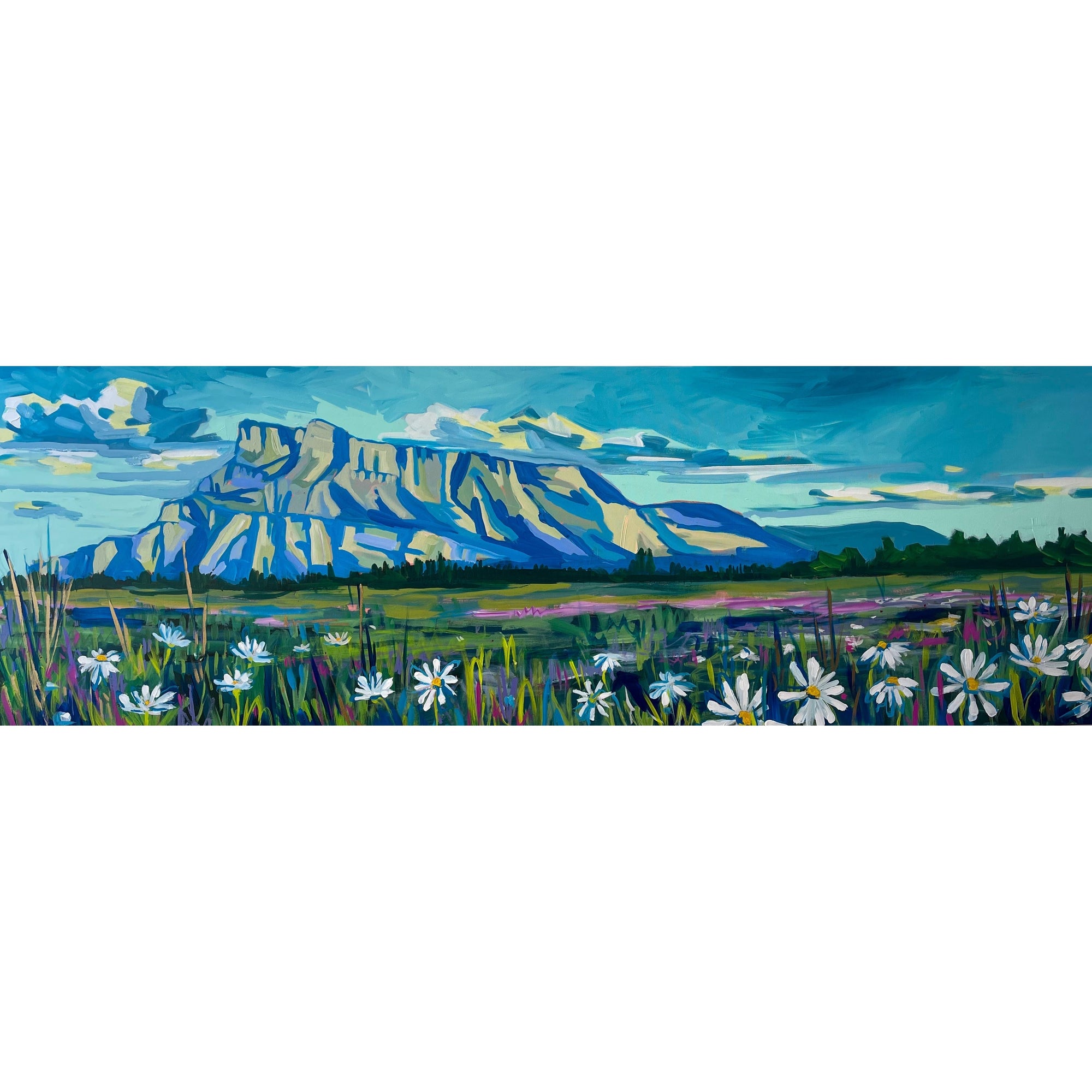 Blooming, 24x72-Original Painting-Amy Dixon Art + Design