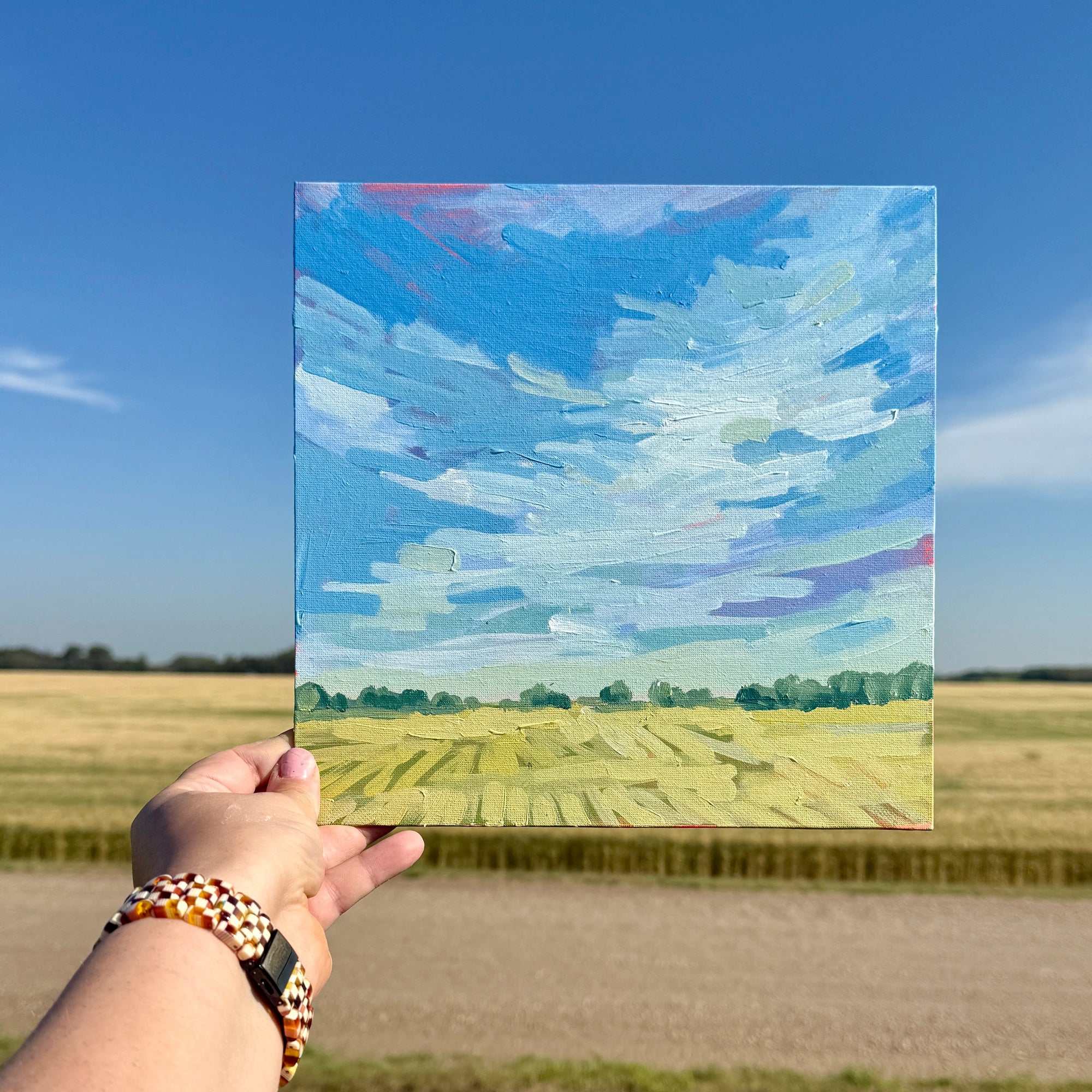Summer Prairie, 10x10, Framed