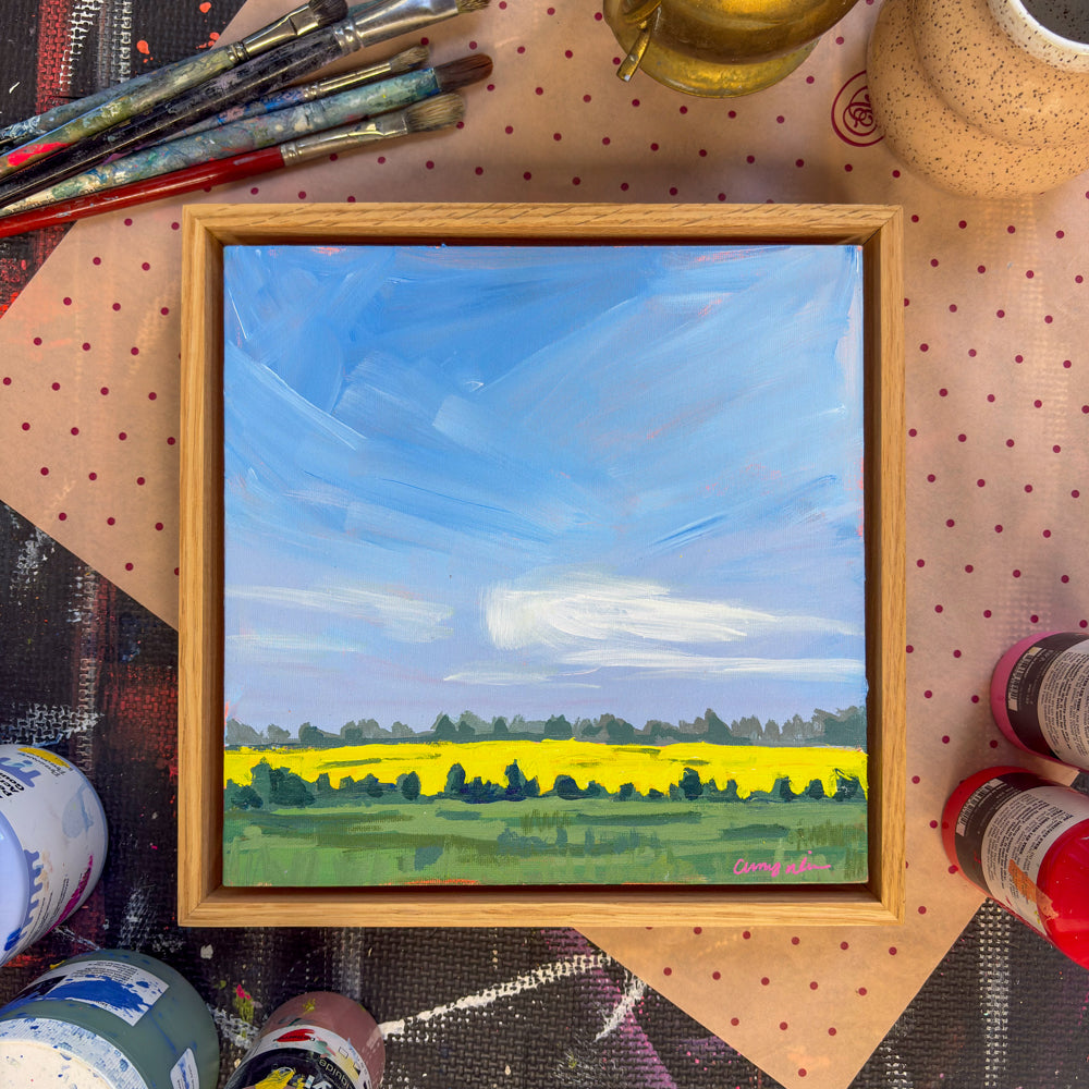 Summer Prairie II, 10x10, Framed