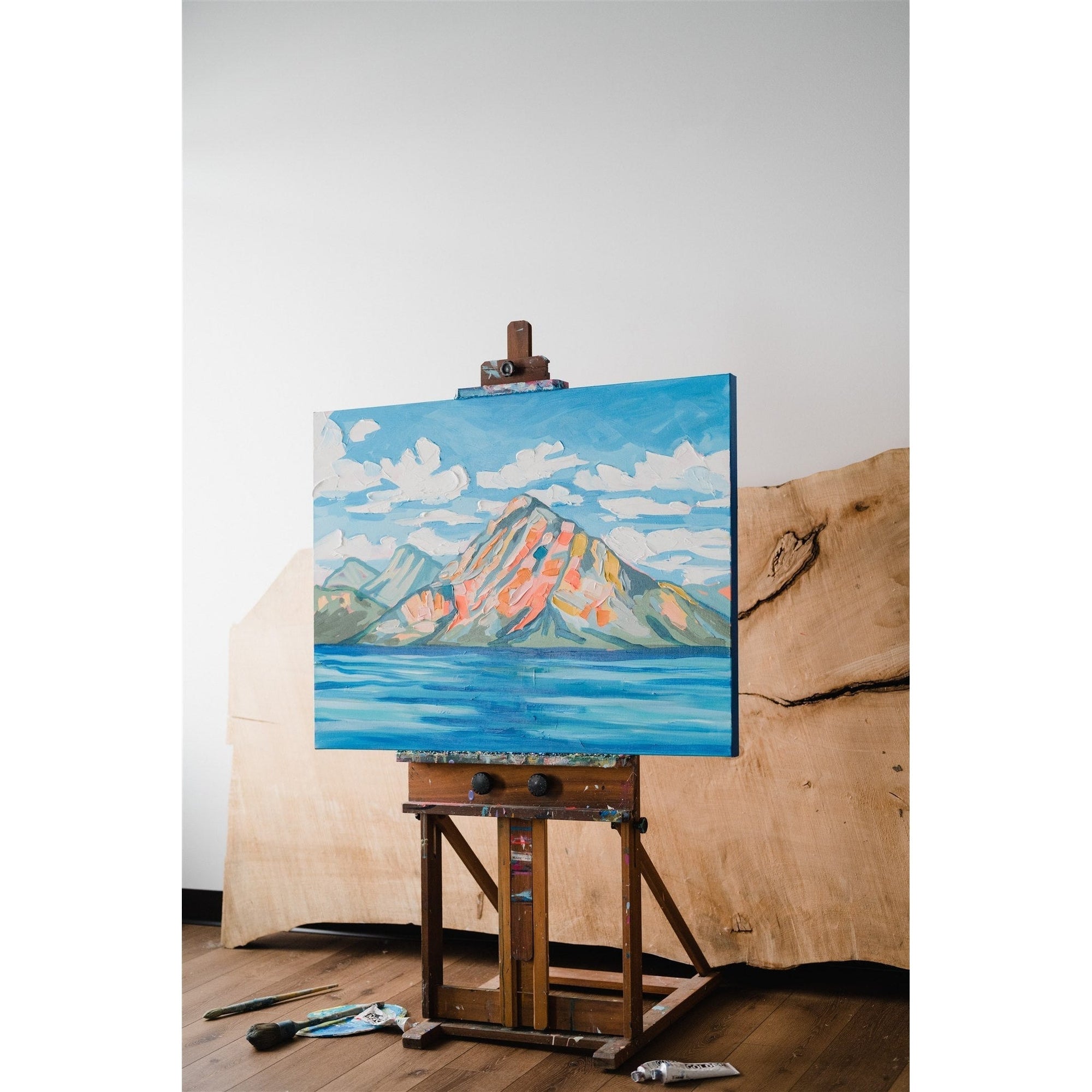 Lower Kananaskis Lake, 40x30-Original Painting-Amy Dixon Art + Design