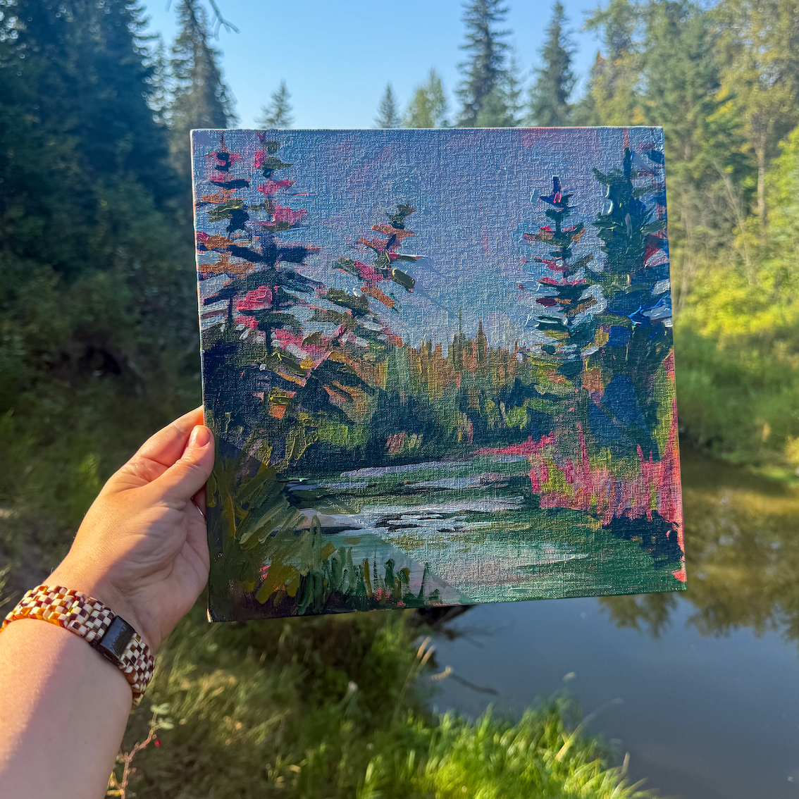Whitemud Creek Ravine II, 12x12, Framed