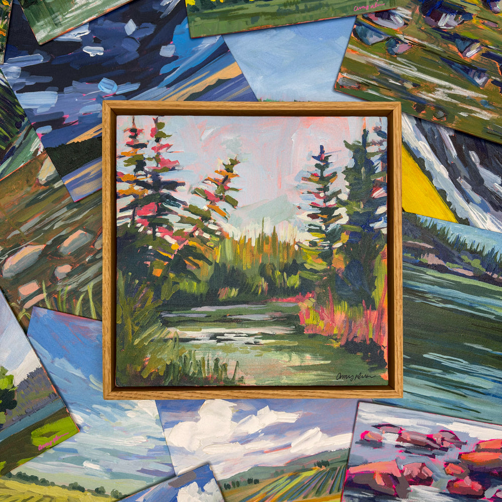 Whitemud Creek Ravine II, 12x12, Framed