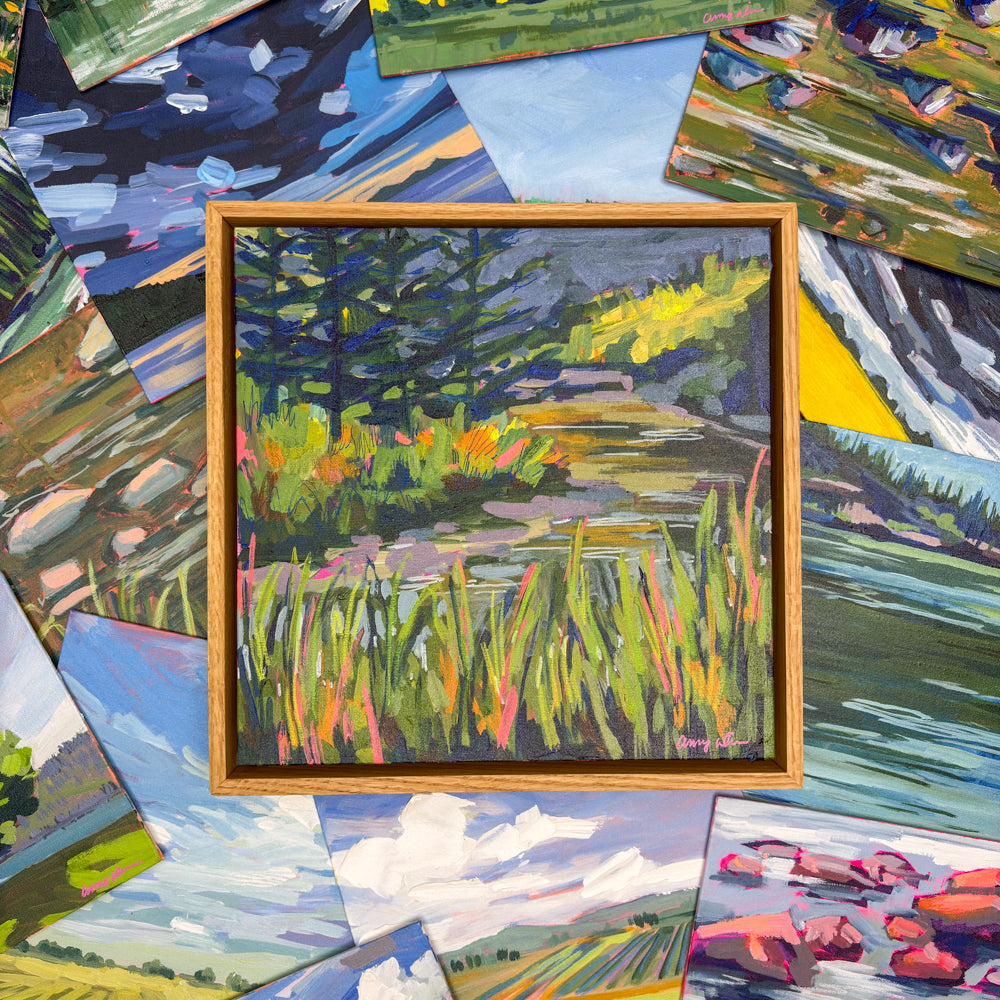 Whitemud Creek Ravine IV, 12x12, Framed