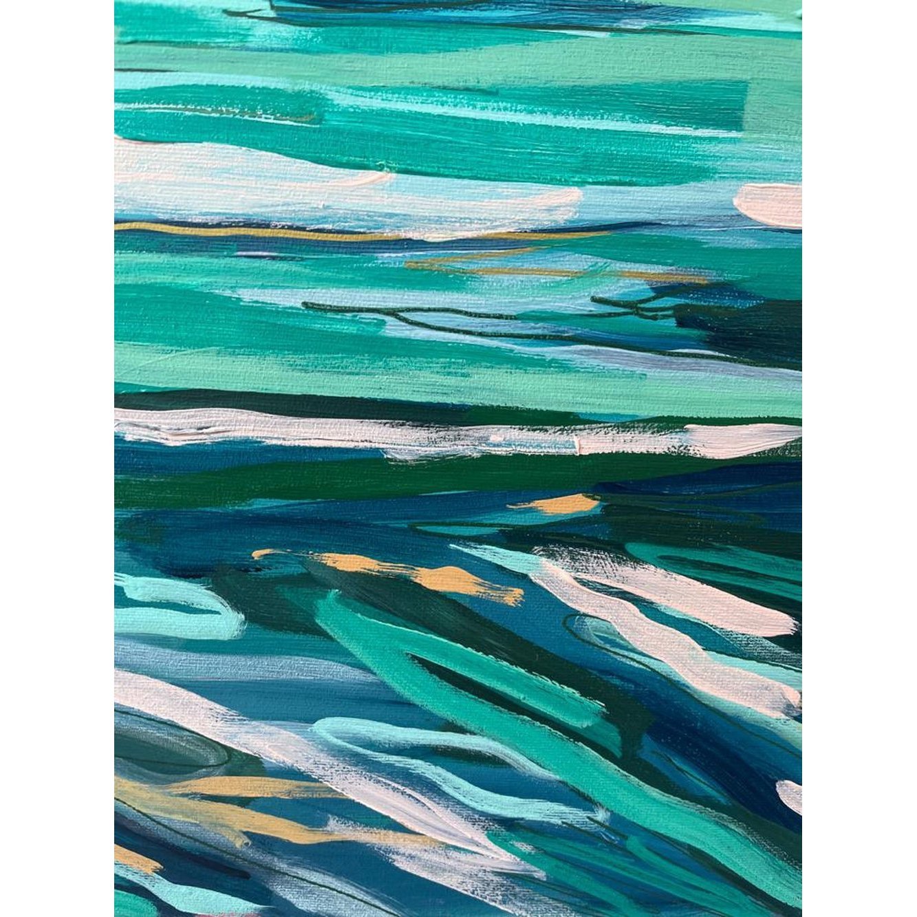 Emerald Lake II | 30x40 | Acrylic on Canvas-Original Painting-Amy Dixon Art + Design