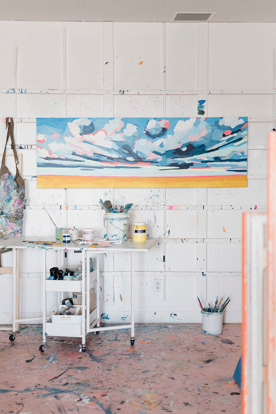 Flutter | Original Painting | 24x72-Original Painting-Amy Dixon Art + Design