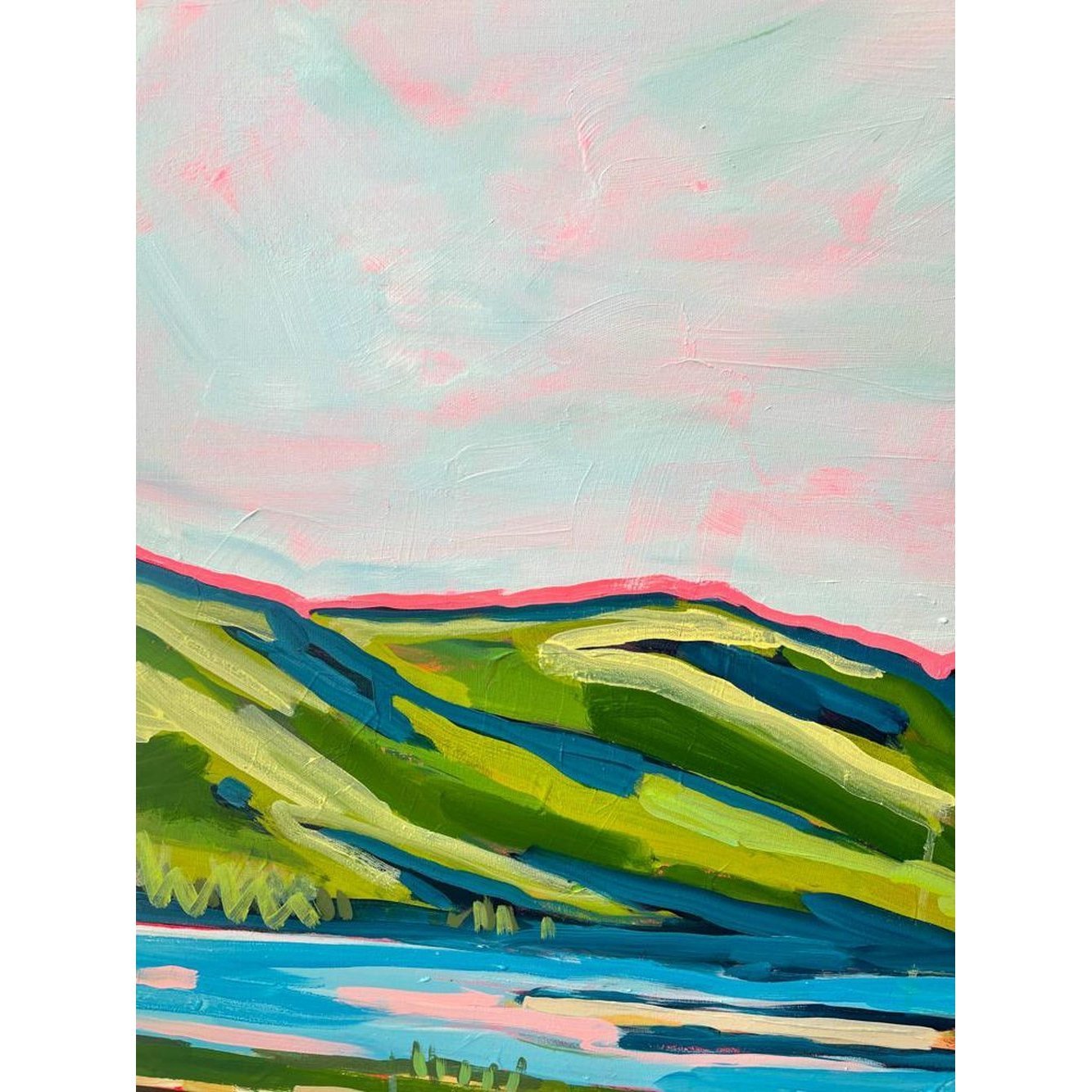 Kananaskis | 24x60 | Acrylic on Canvas-Original Painting-Amy Dixon Art + Design