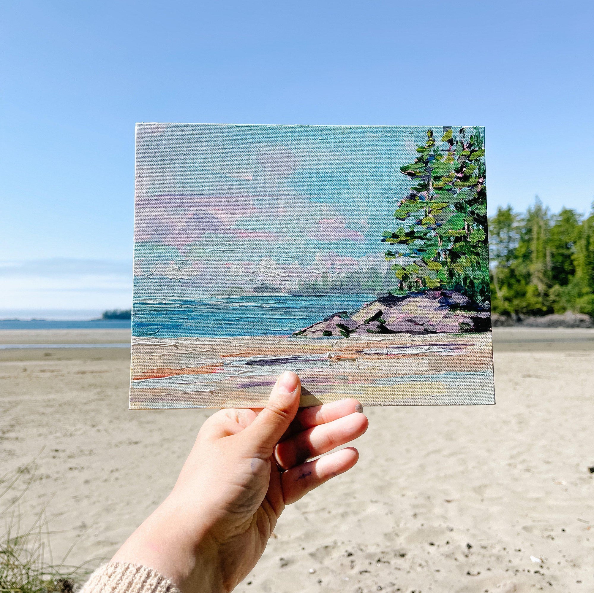 Middle Beach I, Tofino | Original Painting | 8x10-Original Painting-Amy Dixon Art + Design