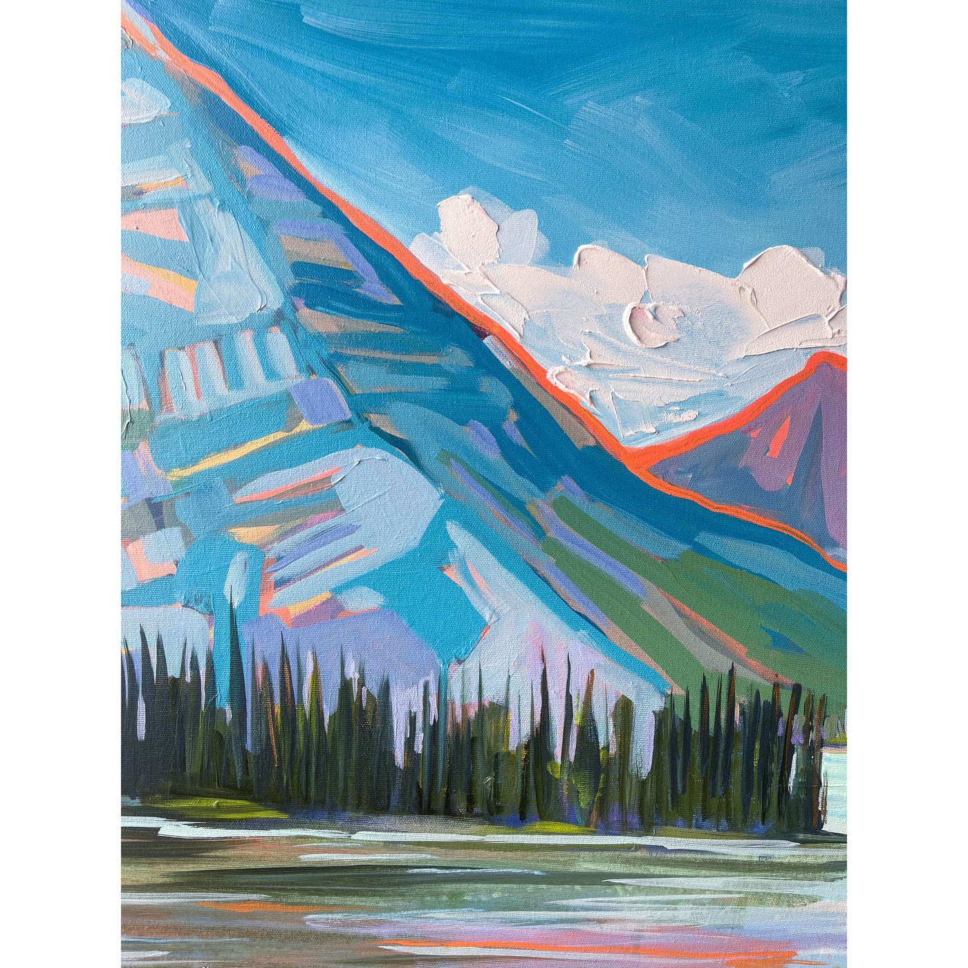 Mountain 2, 24x36-Original Painting-Amy Dixon Art + Design