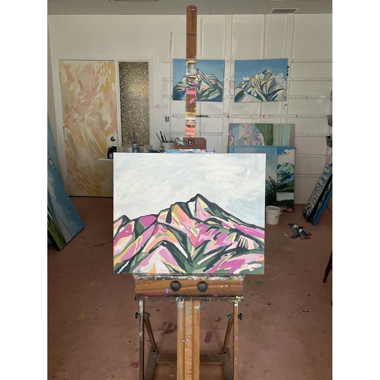 Pyramid Mountain | 24x30 | Acrylic on Canvas-Original Painting-Amy Dixon Art + Design