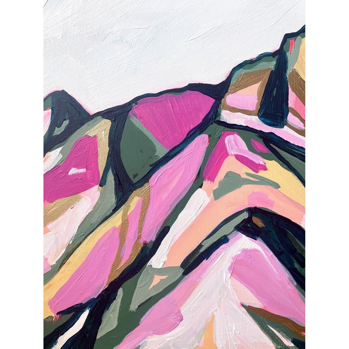 Pyramid Mountain | 24x30 | Acrylic on Canvas-Original Painting-Amy Dixon Art + Design