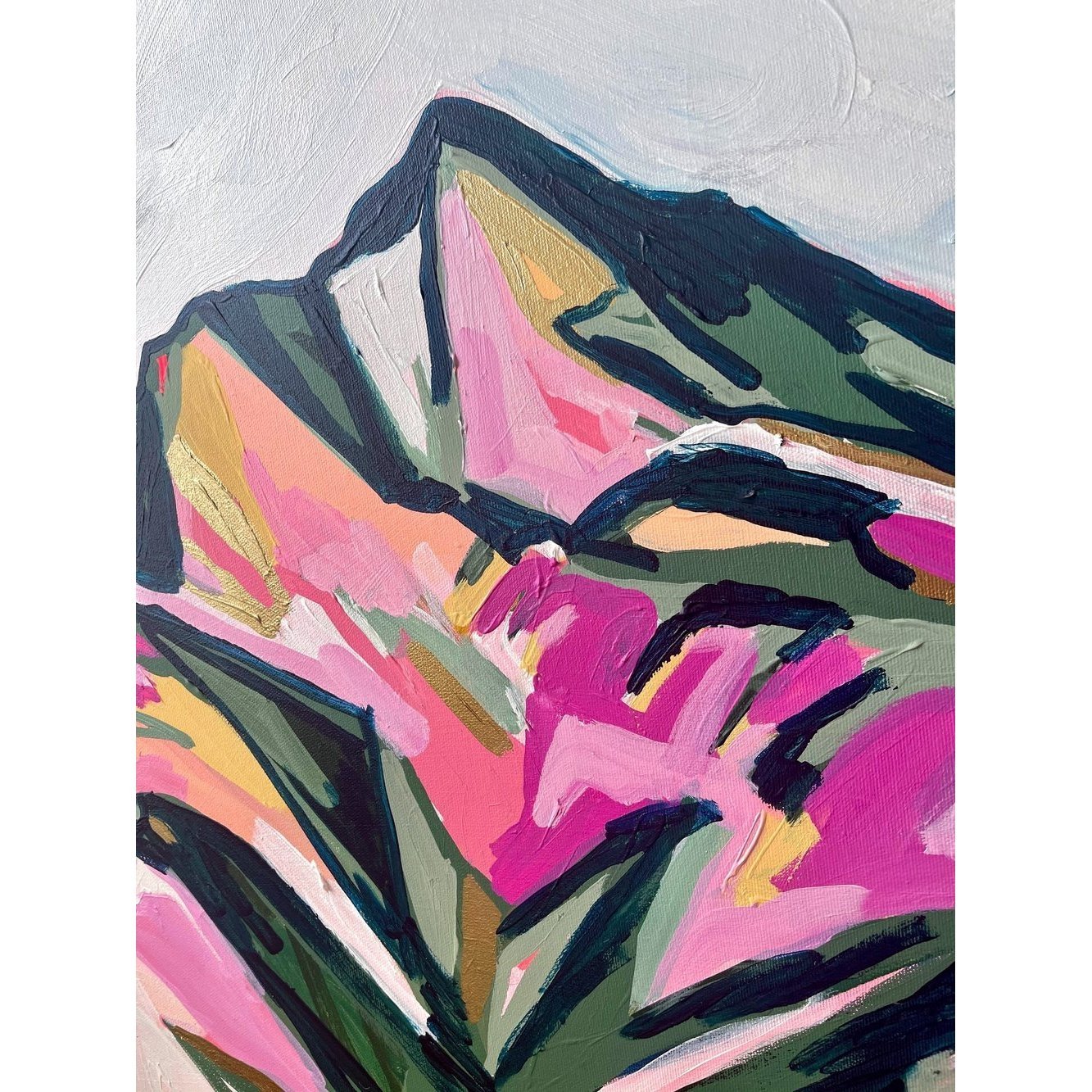 Pyramid Mountain | 24x30 | Acrylic on Canvas-Original Painting-Amy Dixon Art + Design