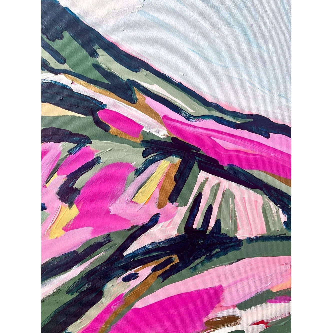 Pyramid Mountain | 24x30 | Acrylic on Canvas-Original Painting-Amy Dixon Art + Design