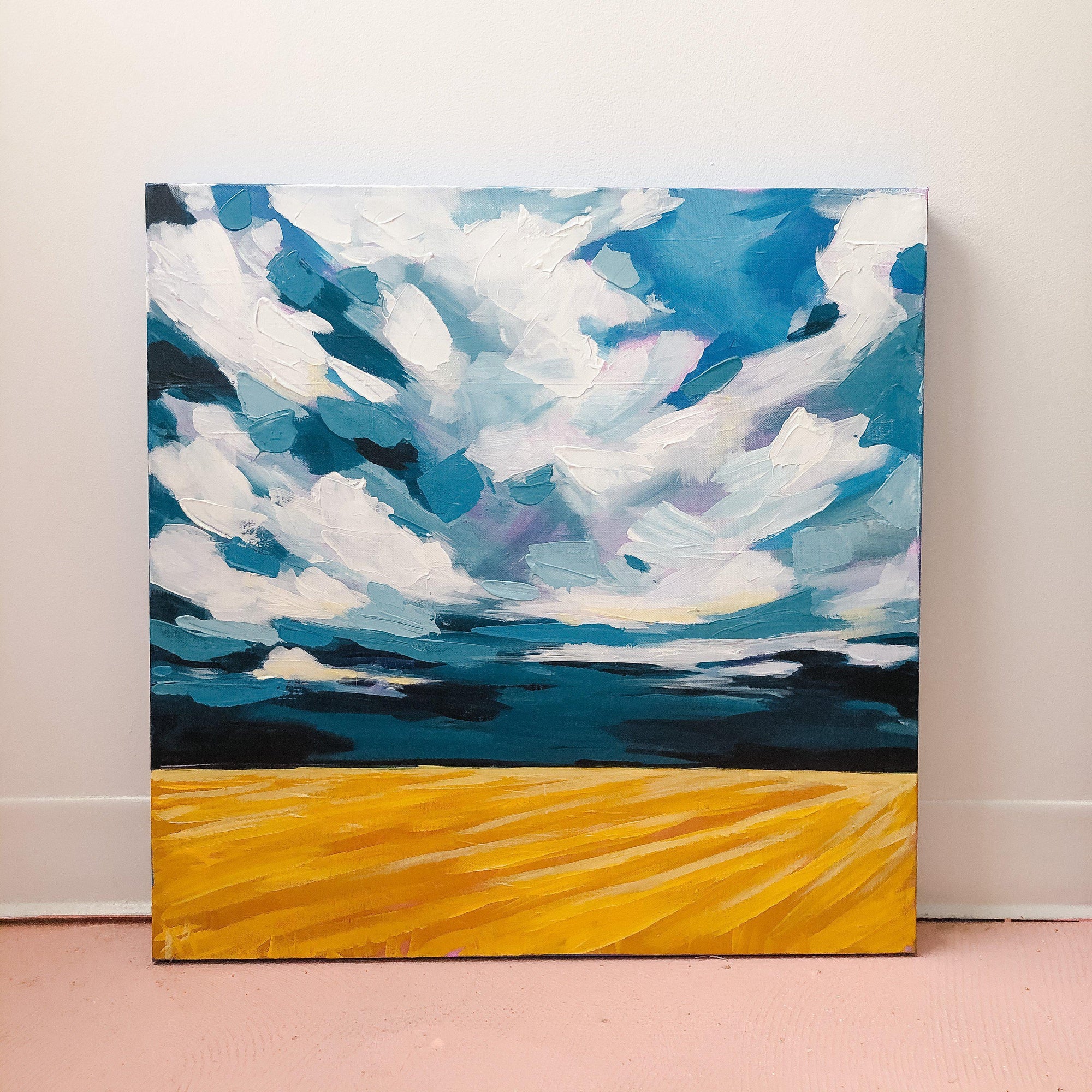 Range Road 1, 24x24-Original Painting-Amy Dixon Art + Design
