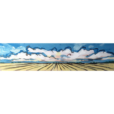 Edmonton Artist Amy Dixon Art Range Road 38, 24x6-Original Painting