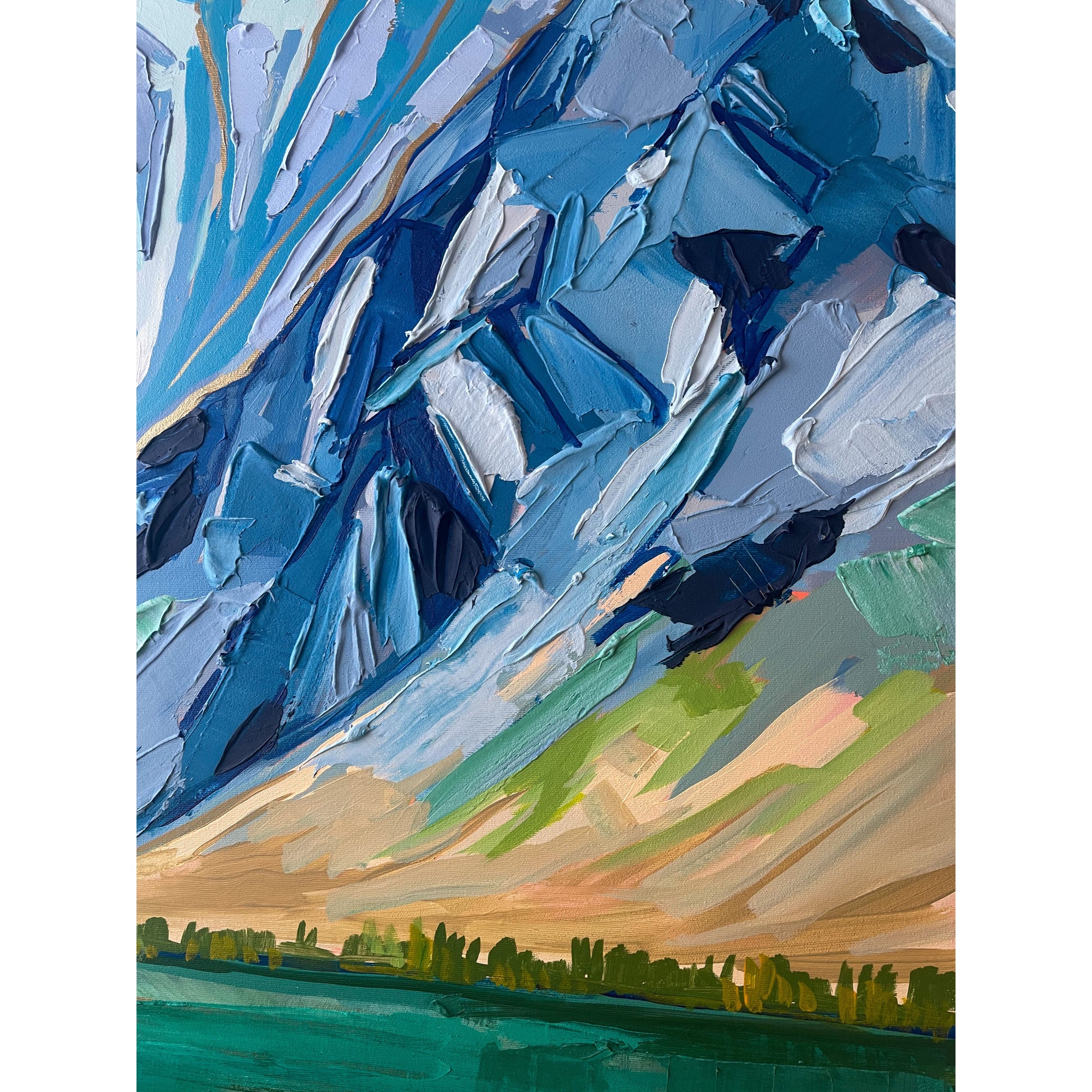 Rummel Lake, 36x48-Original Painting-Amy Dixon Art + Design