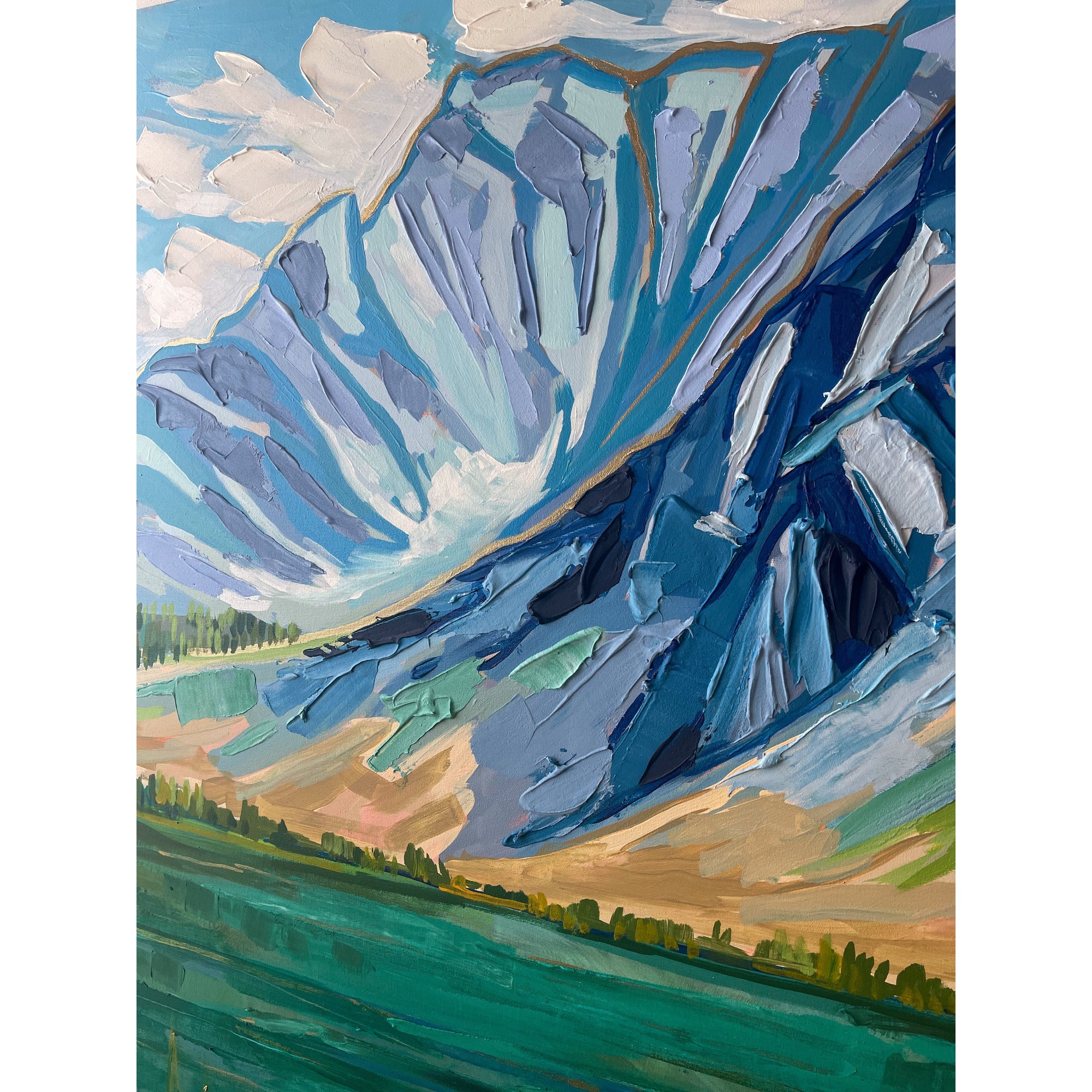 Rummel Lake, 36x48-Original Painting-Amy Dixon Art + Design