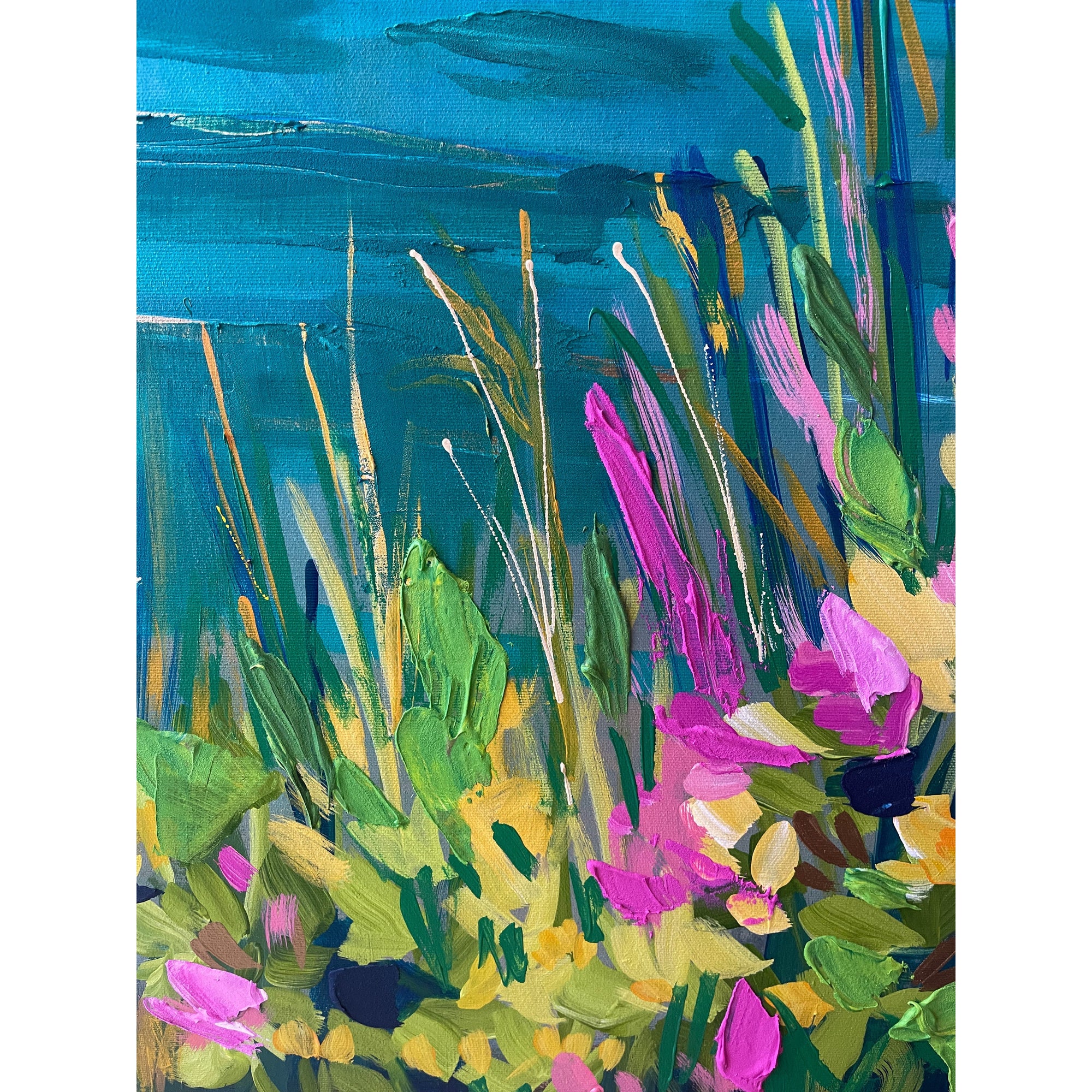 Rummel Lake, 36x48-Original Painting-Amy Dixon Art + Design