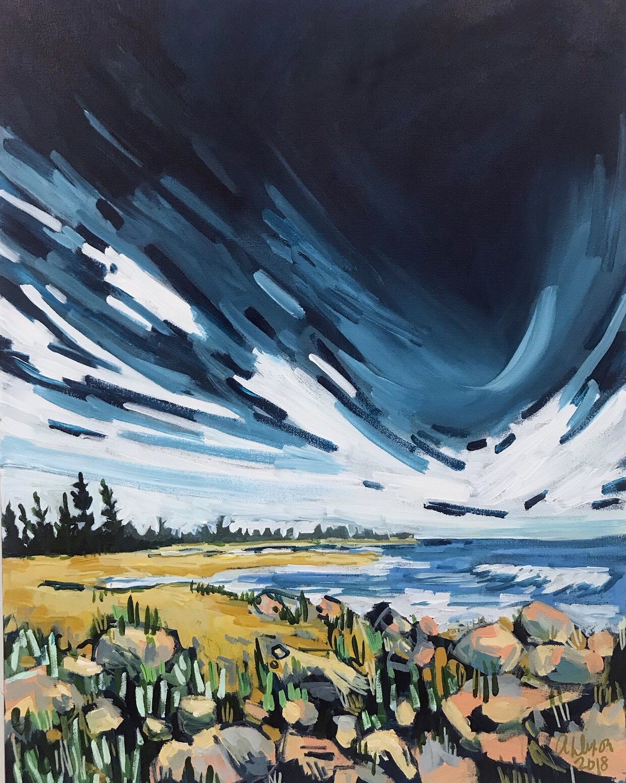 Southshore, 18x24-Original Painting-Amy Dixon Art + Design