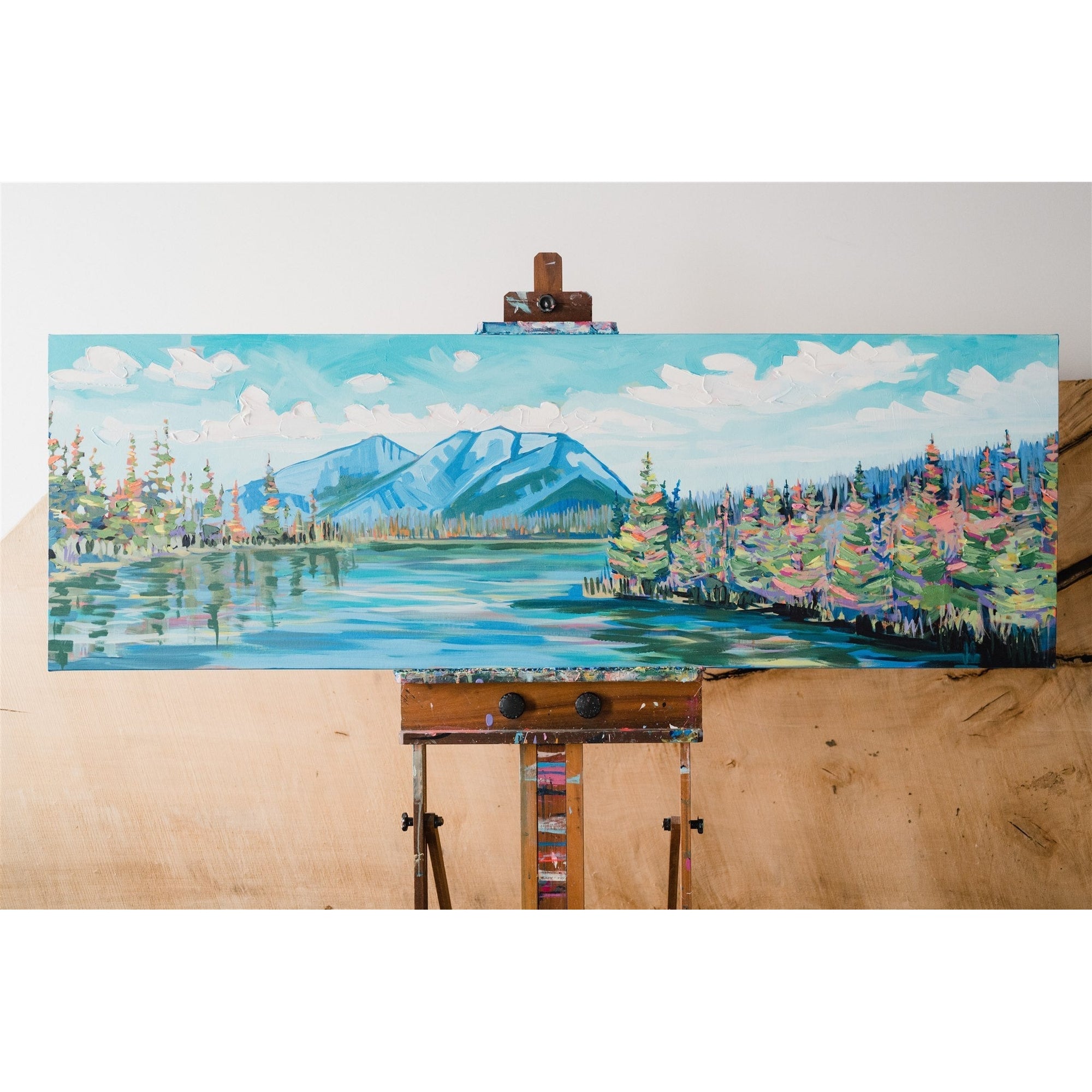 Mountain 13, 24x72-Original Painting-Amy Dixon Art + Design