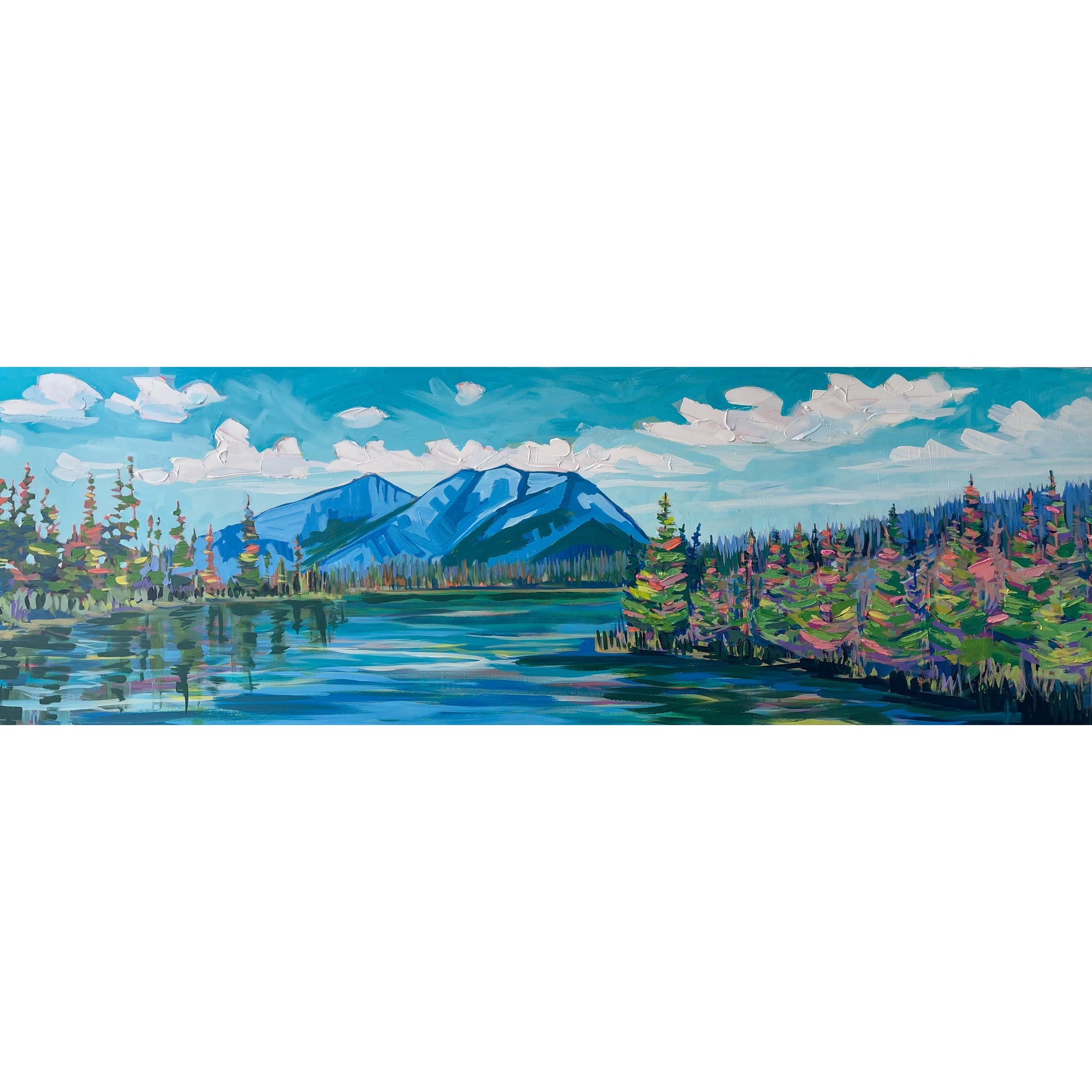 Stillness, 24x72-Original Painting-Amy Dixon Art + Design