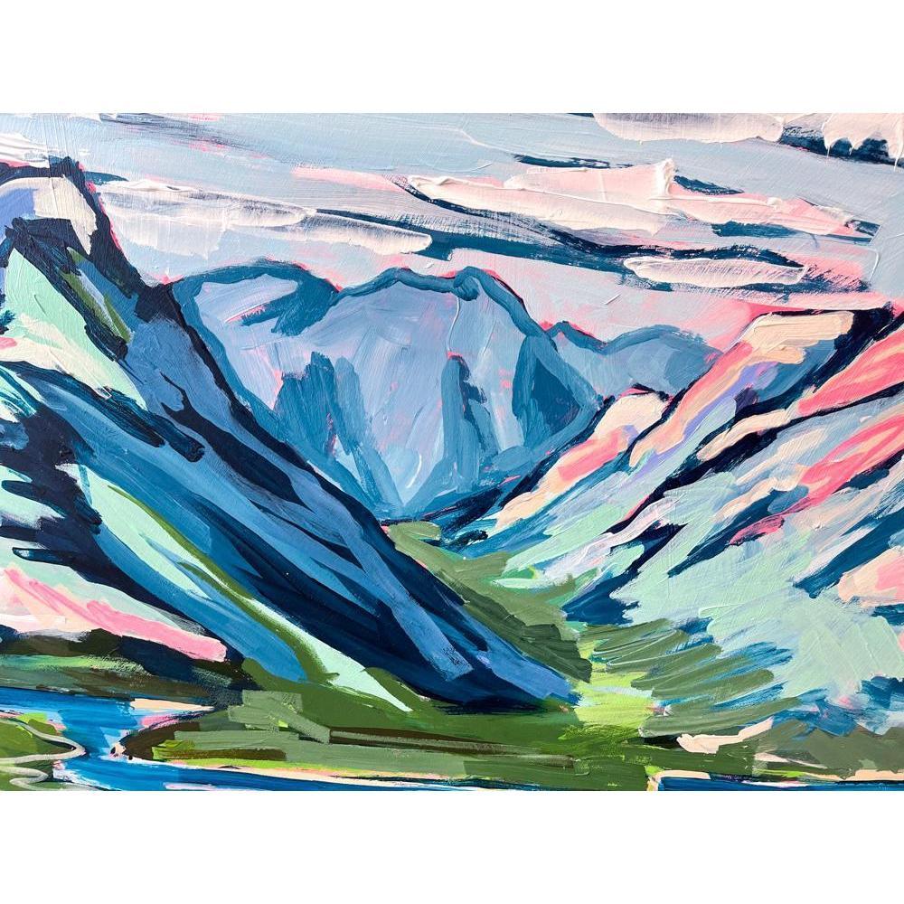 Horseshoe Bend | 48 Round | Acrylic on Cradled Wood Panel-Original Painting-Amy Dixon Art + Design