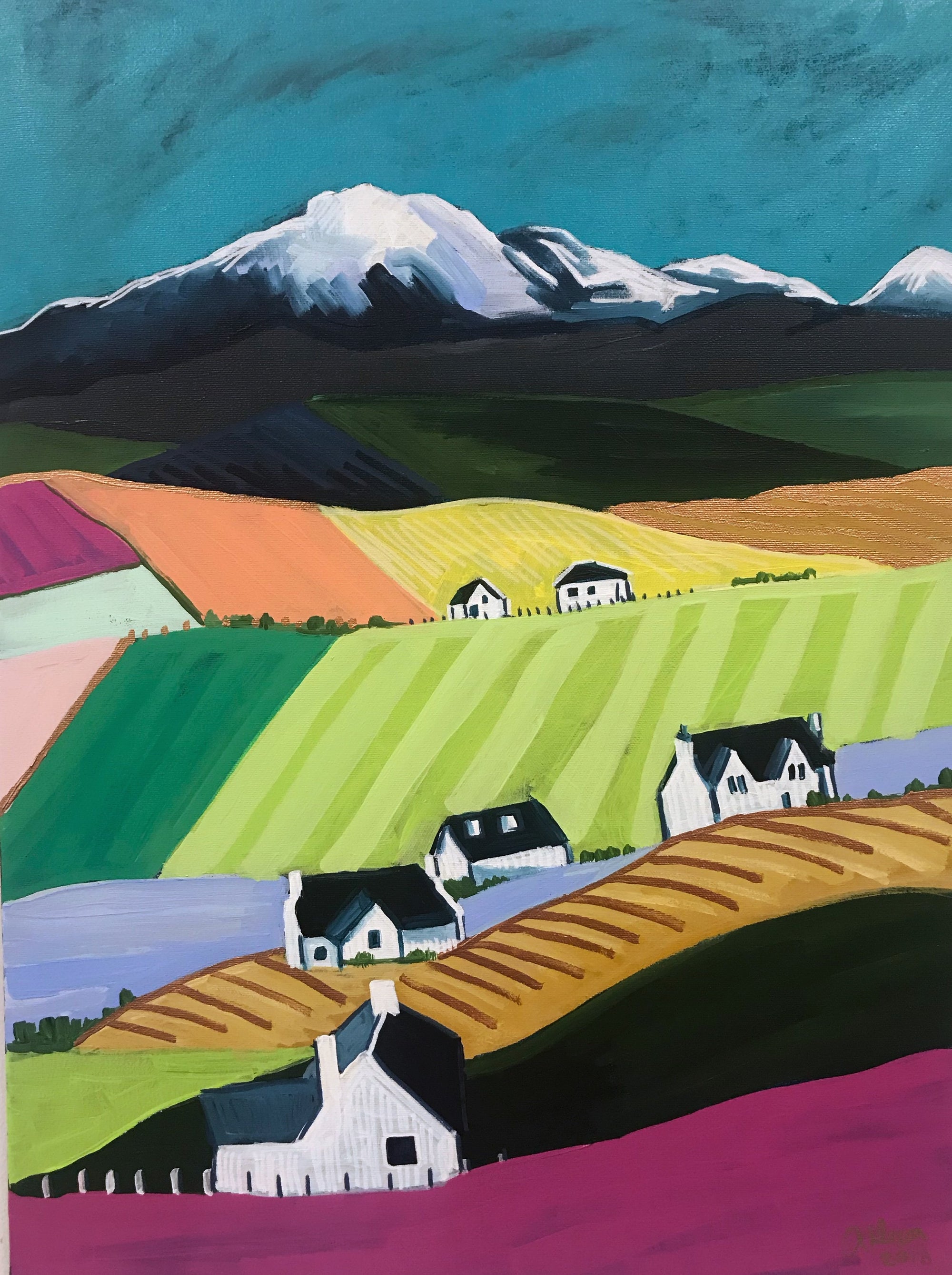 White Washed, 18x24-Original Painting-Amy Dixon Art + Design