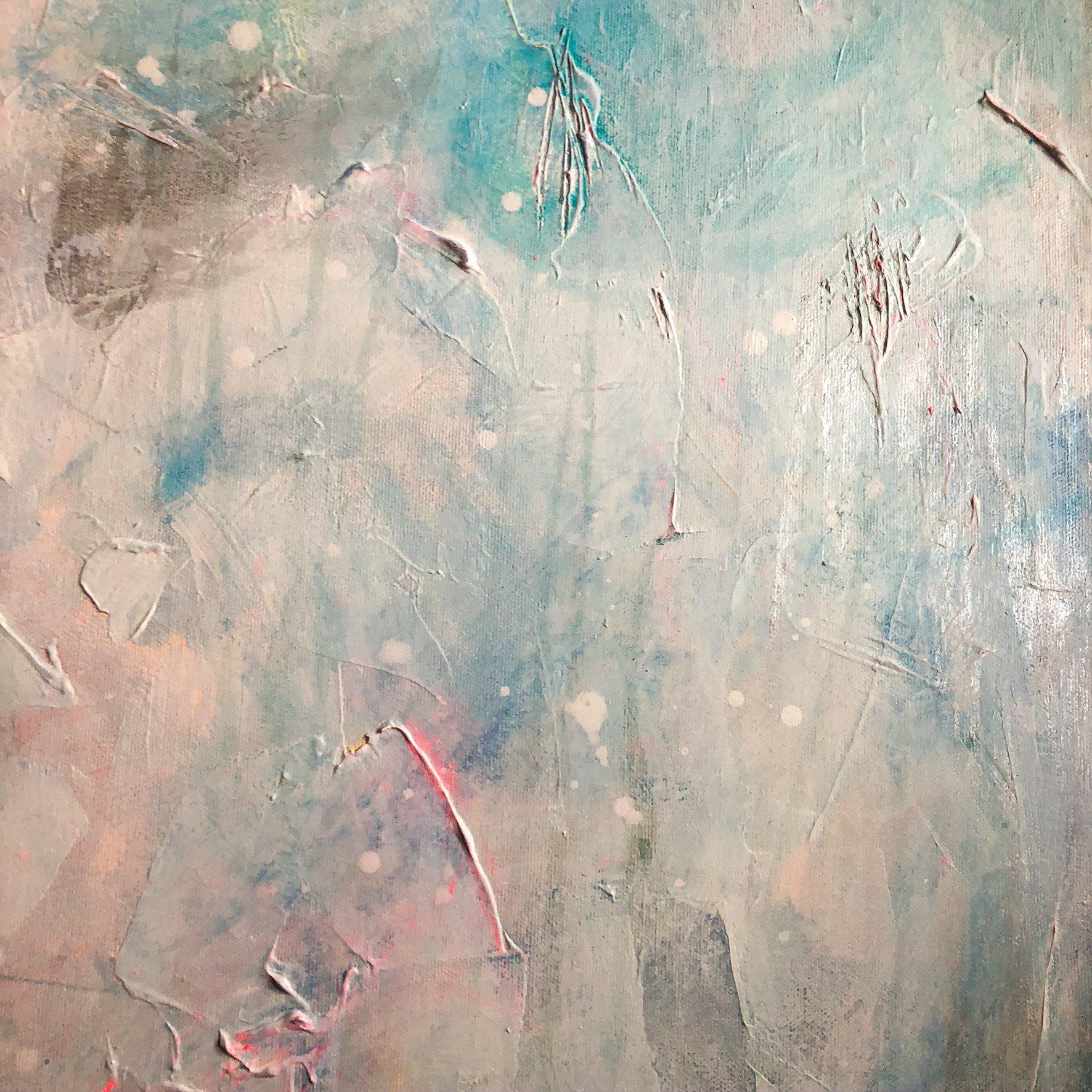 colourful abstract art winter light pink yellow amy dixon edmonton artist