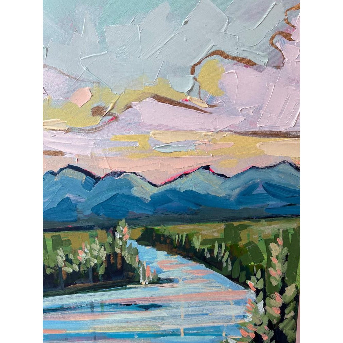 Yoho National Park | 22x28 | Acrylic on Canvas-Original Painting-Amy Dixon Art + Design