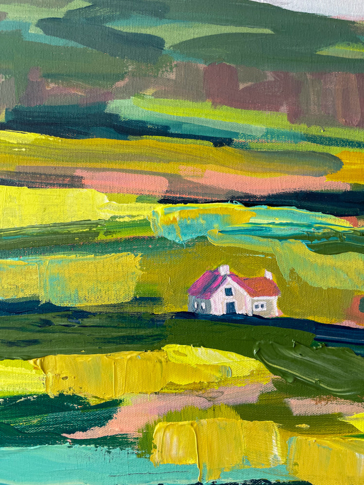 A House on the Shore, 36x24 inches