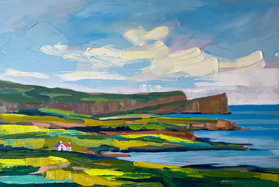 A House on the Shore, 36x24 inches
