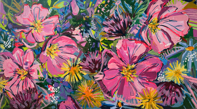 Flower Walk, 40x70 inches