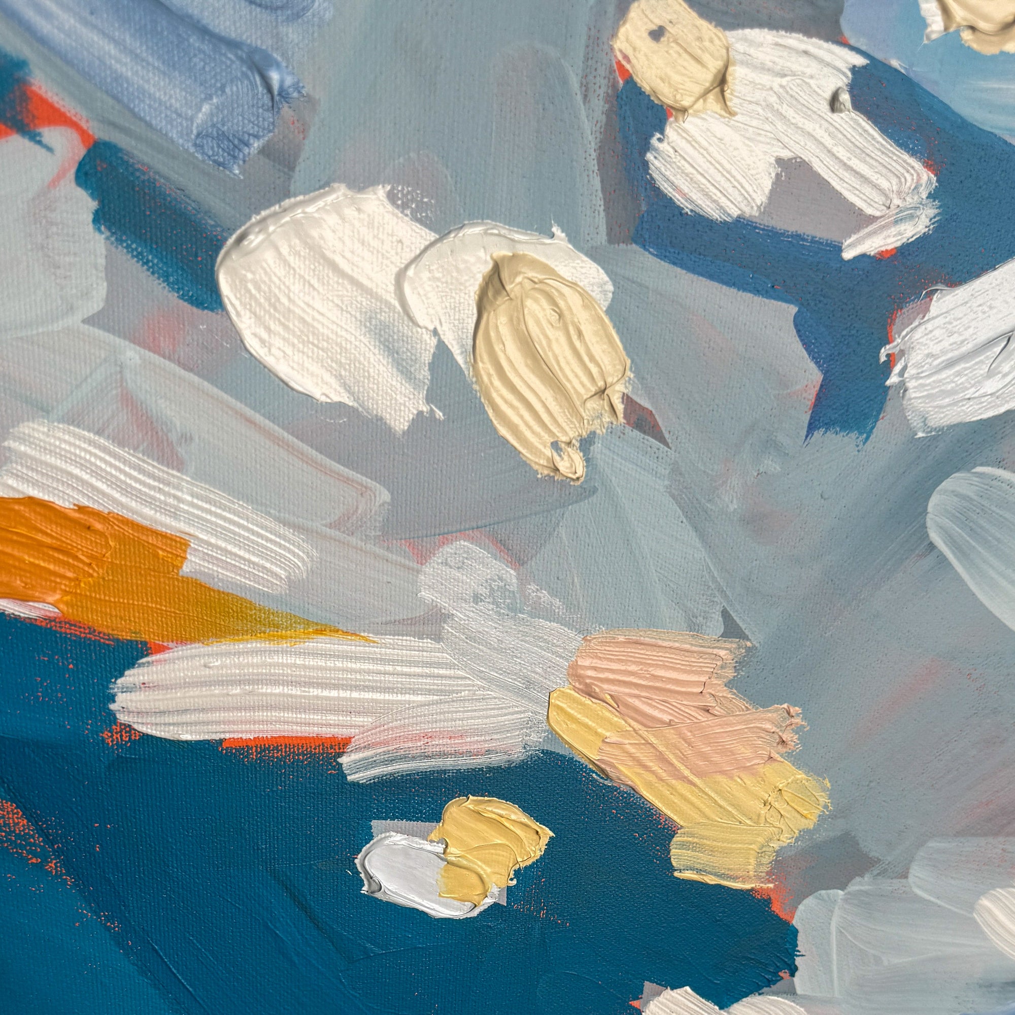 Colourful brush strokes on a textured background