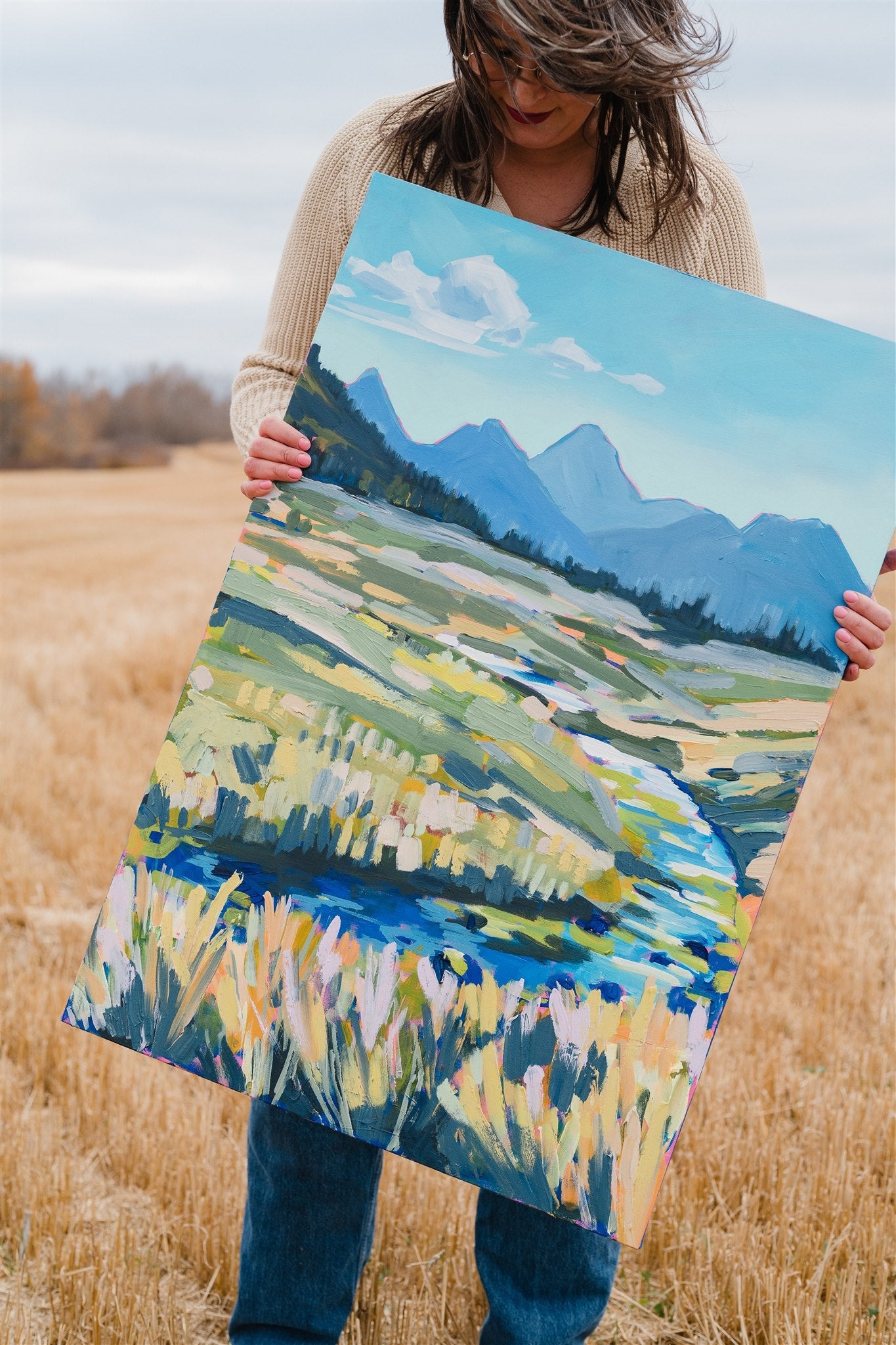 Hike at Chester Lake, 24x36 inches