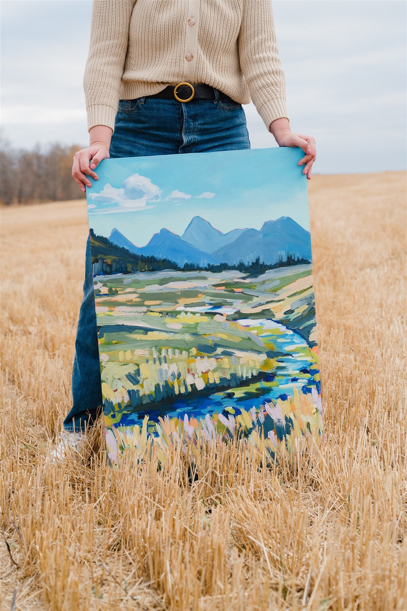 Hike at Chester Lake, 24x36 inches